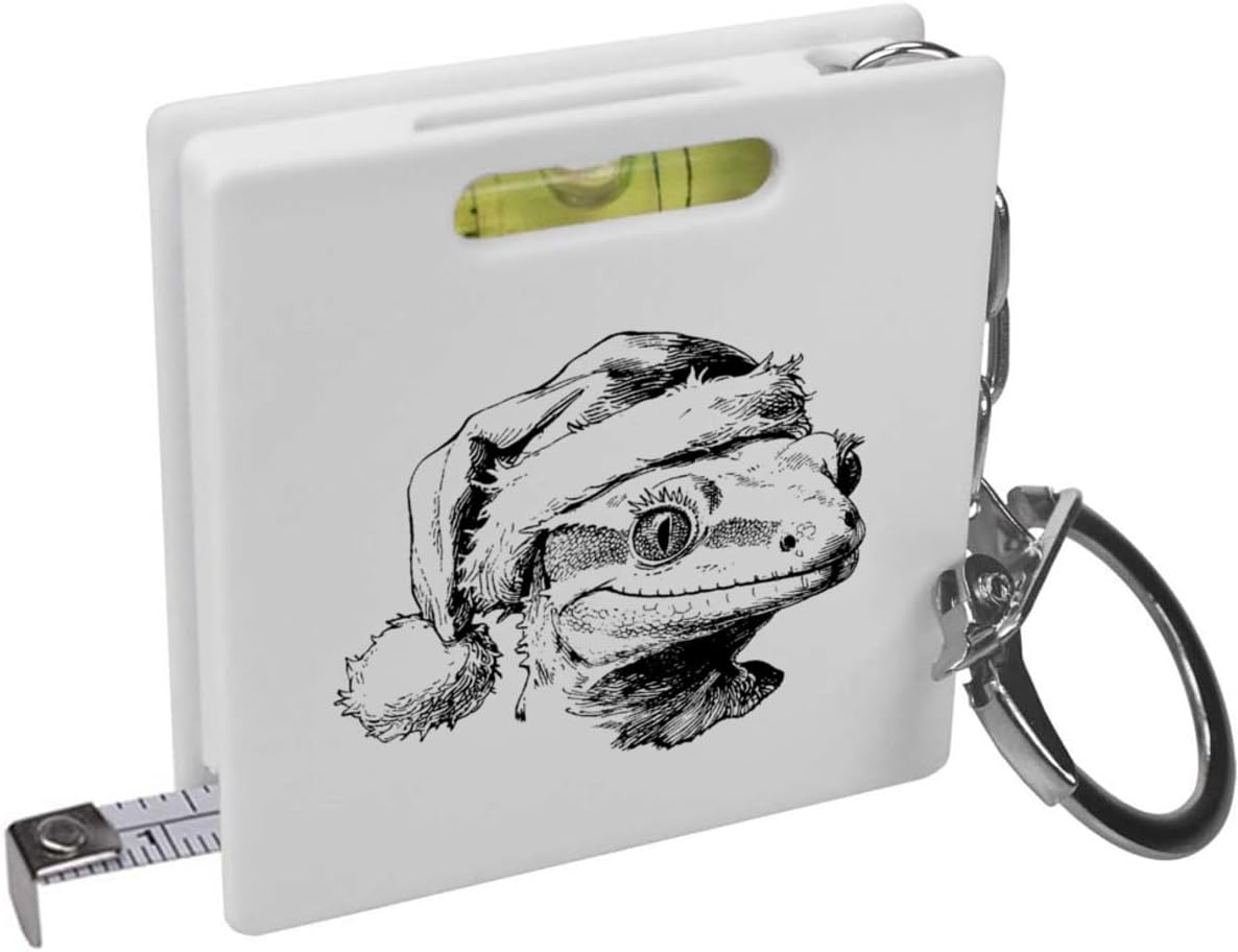 Christmas Crested Gecko' Keyring Tape Measure/Spirit Level Tool (KM00048373)