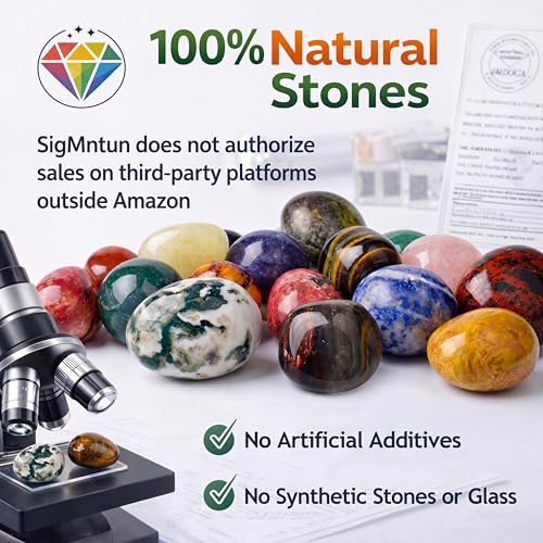 Image of Polished Stone Set Yooperlite Crystals, 0.8 inch Handpicked Tumbled Gemstones Rocks, Pebbles for Reiki, Chakra, Healing, Home Decor