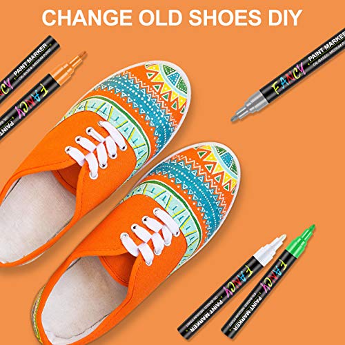 Acrylstifte für Steine Wasserfest, 20 Farben 3mm Steine Bemalen Acrylstifte Permanent Marker Stifte Acrylstifte für Leinwand Marker Stifte für Keramik/Steine/DIY Fotoalbum/Papier/Glas – Bild 7