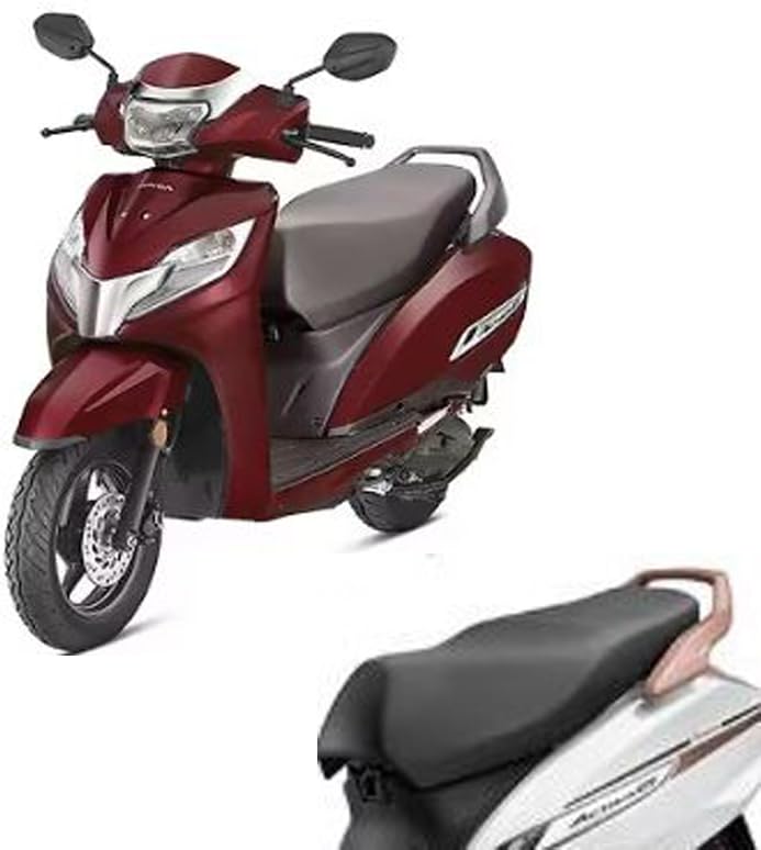 Image of Premium Water Resistant Seat Cover for Activa 125 Durable Black Stretchable Scooty Seat Protection Cover Design (Black - 12)