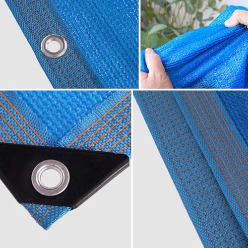 Malla sombreo azul lona sombra exterior rectangular red protección solar plantas 3