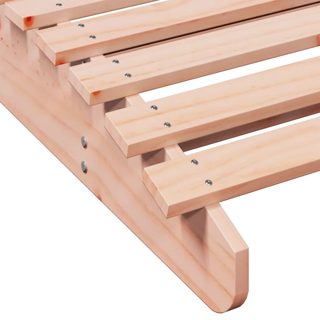 Gartenliege Holz 205x60 cm Ergonomische Sonnenliege Pool | Komfortable Holzliege aus massivem Douglasienholz in S-Form für entspannte Stunden auf der Terrasse oder am Pool.