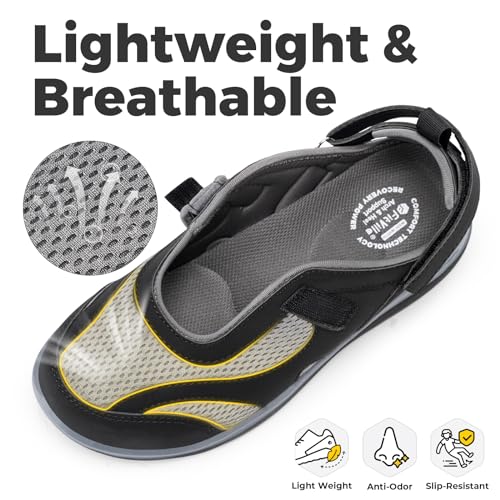 FitVille Diabetic Shoes for Women Extra Wide Width Diabetic Womens Sandals, Walking Shoes with Adjustable Closures Arch Support, Orthopedic Sandals for Flat Feet Heel Pain Relief,Plantar Fasciitis3