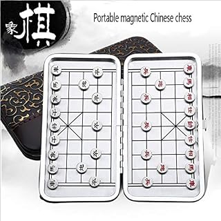 Chess ,Mini Magnetic Chinese Chess, Foldable Chinese Chess Set, Pocket Travel Magnet, Stainless