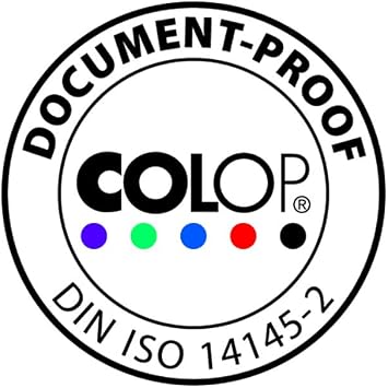 COLOP Self-Inking S Model Line Dater, Non-Toxic and Water Based Ink, Adjustable Date Stamp (S-120/WD Message Dater, 5/32)