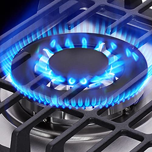 Anlyter 12 Inch Gas Cooktop, 2 Burners Built-in Gas Stovetop Stainless Steel Gas Stove Top LPG/NG Convertible Dual Fuel Sealed Gas Hob - Image 2