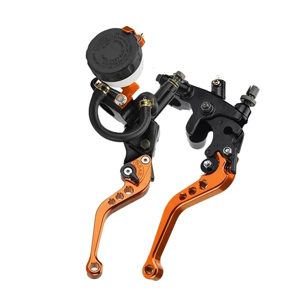 Yuegtik Motorcycle Universal 7/8" 22mm Brake Clutch Lever Hydraulic Master Cylinder for 250cc-500cc for Motorcyle Clutch Lever(Orange)