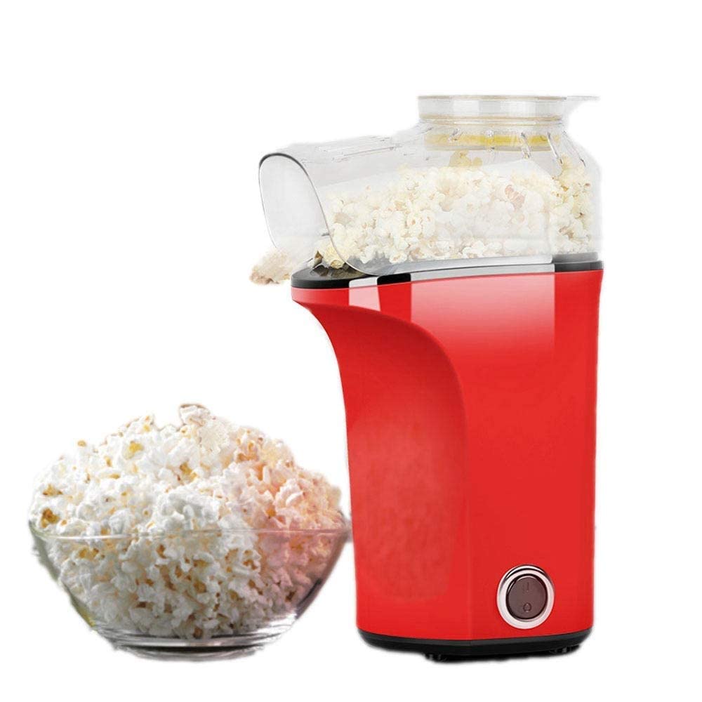 Macchina per Popcorn Macchina per Popcorn elettrica da 1400 W, Macchina per Popcorn ad Aria Calda con Design a Bocca Larga, Coperchio Rimovibile, Senza Olio Necessario, Sana, per Feste