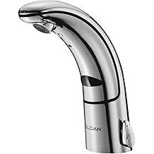 Sloan Optima EAF-150 Sensor Activated Touch-Free Faucet, Commercial Grade with Mounting Hardware - 1.5 GPM Battery-Powered Deck-Mounted Mid Body, Polished Chrome Finish, 3335001