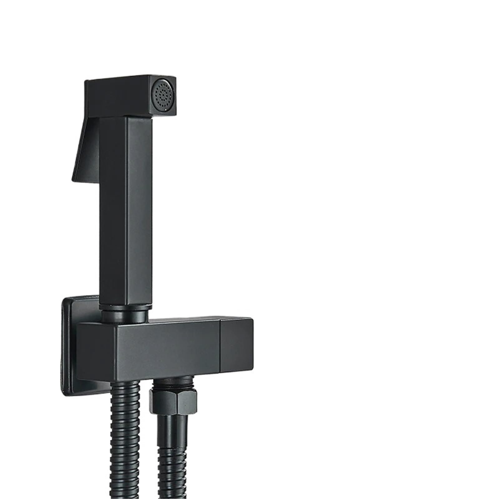 ZYCHSJXA Black Brass Bidet Faucet Bathroom Single Cold Water Tap Handheld Sprayer Gun(Matte Black)