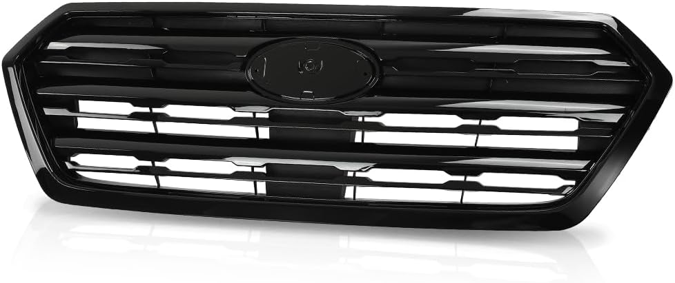 PIT66 Front Bumper Grille Grill Compatible with Subaru Outback 2015-2017 91121AL05A, SU1200159 Glossy Black