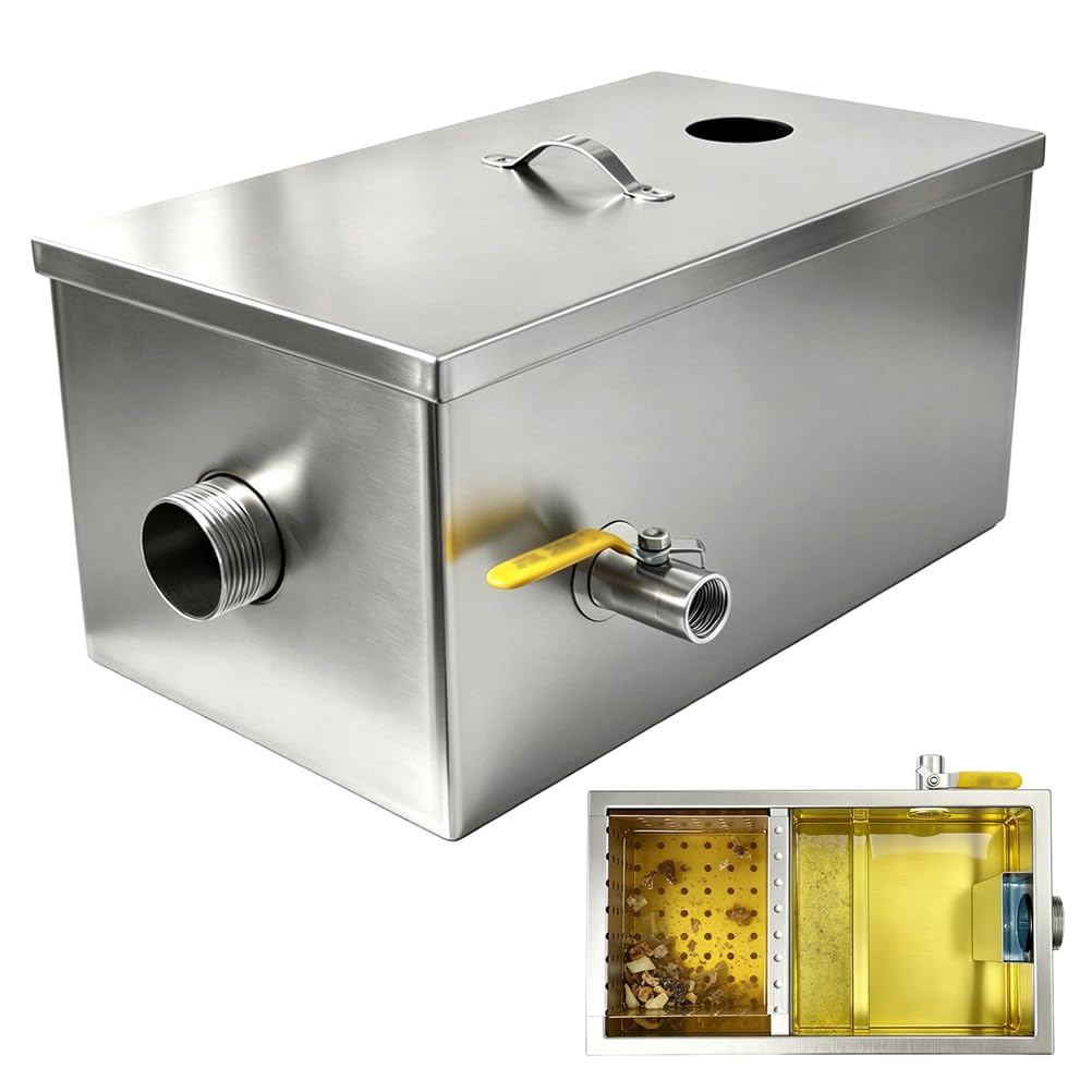 Intercettore in Acciaio Inox Separatore Olio-Acqua Filtro Separatore Acqua