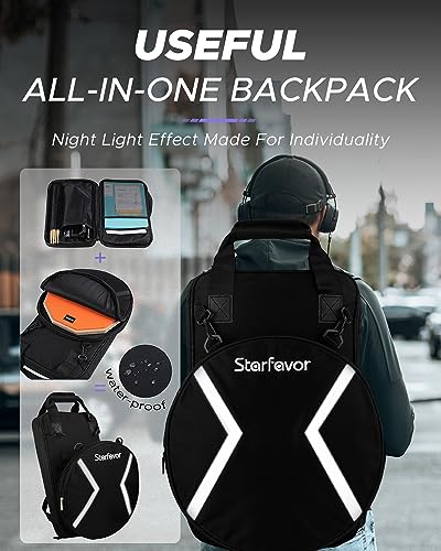 Starfavor Drum Practice Pad With Snare Drum Stand Set, 12-Inch Double Sided Silent Practice Pad With Drum Sticks, Drumstick Holder, Carrying Bag, Orange, St-700O #TOP4