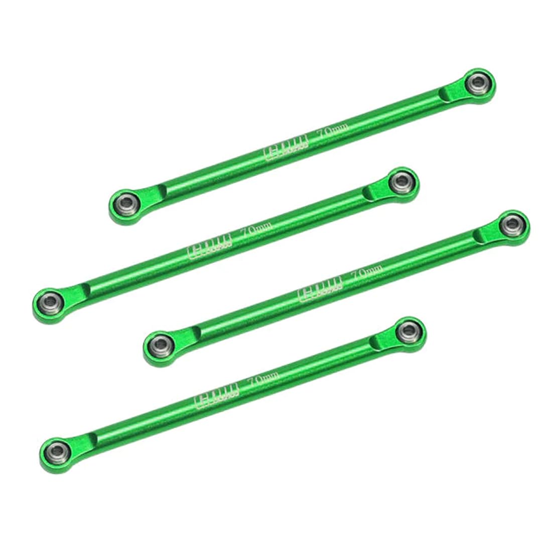 GPM Upgrades Aluminum 7075 Lower 4-Link Bar Set for Losi 1/18 Mini LMT 4X4 Brushed Monster Truck Rtr-Los01026 (Green)