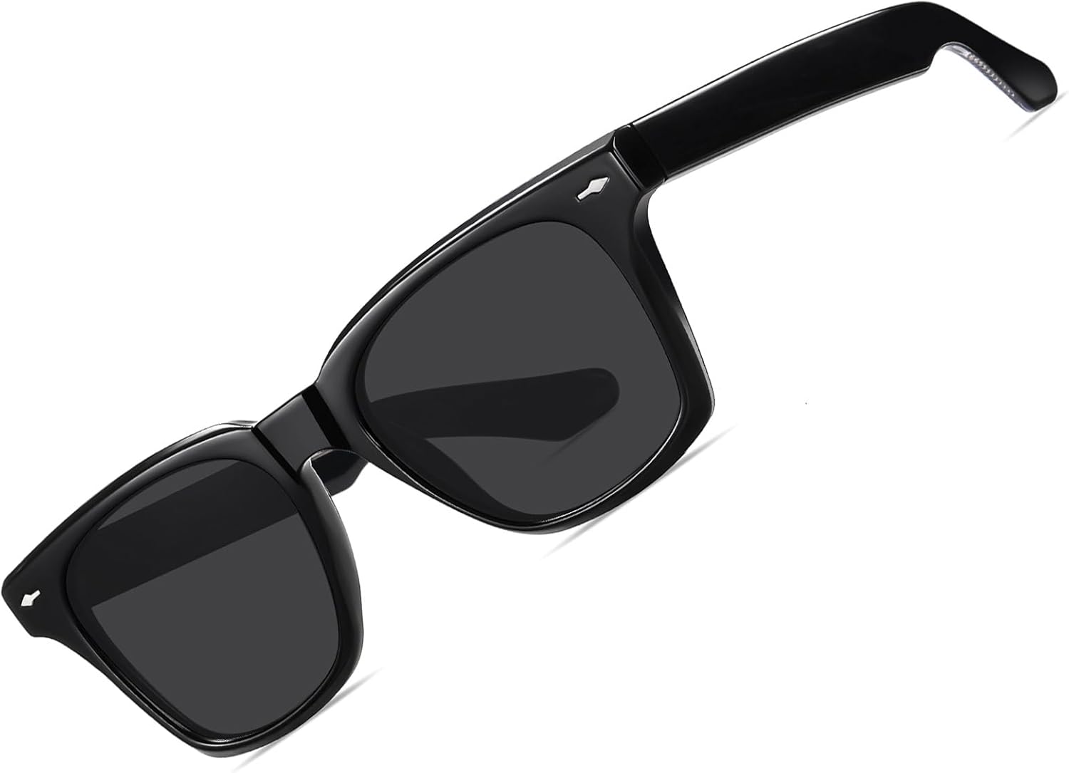 CARFIA Retro Polarized Sunglasses For Men UV400 Protection Chunky Square 90s Style Trendy Classic Glass