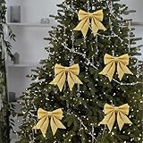 【Lieferumfang】 Sie erhalten 5 Schleifen als wunderschöne Dekoration für Ihren Weihnachtsbaum. Auch zum Aufhängen an Fenster, Türen und Gartenzäunen ist eine gute Wahl.