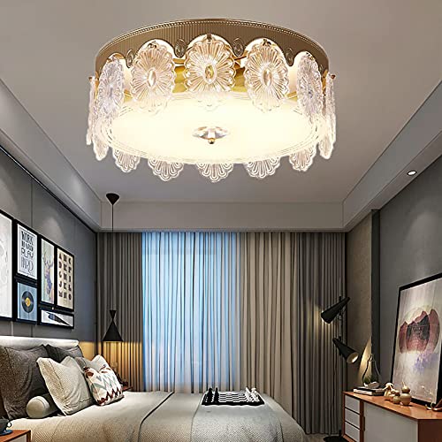 Plafonnier E27 Rond 40cm Solution Éclairage Chaleureux pour Salon Sombre - 5