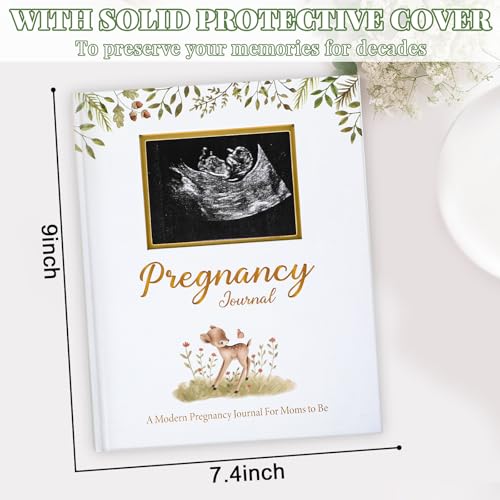 ojustbeok Pregnancy Journal Memory Book for Expecting Mom 7 Chapters Pregnancy Scrapbook Photo Album Keepsake Book for Mom to be Baby Memory Diary Journal for First Time Gifts