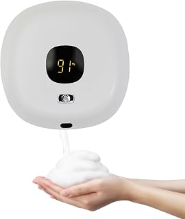 Seifenspender Automatisch Berührungsloser Wandmontage 300ml Schaumspender Nachfüllbar Infrarot Sensor USB Wiederaufladbar LCD Anzeige für Bad Küche Büro Kindergarten