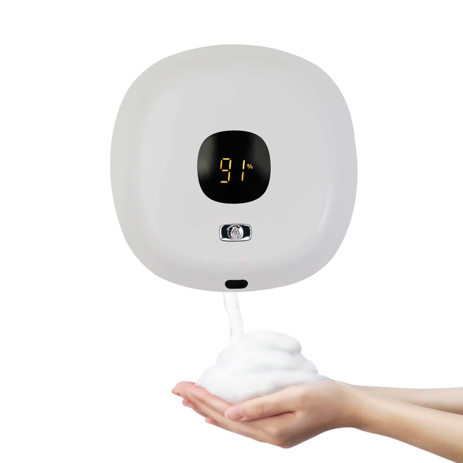 Distributore automatico di sapone in schiuma da 300 ml, distributore automatico di sapone, fissaggio a parete senza fori e ricaricabile, con sensore Soap Dispenser senza contatto
