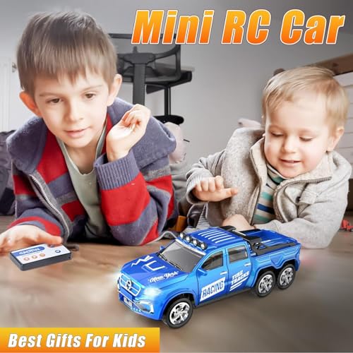 Image of Mini RC Car Remote Controlled Car from 3 4 5 6 Years 2.4GHz Mini RC Cars with Tractor and LED Light 1:64 Scale 3 Speed, Baby Cars Toy Gift