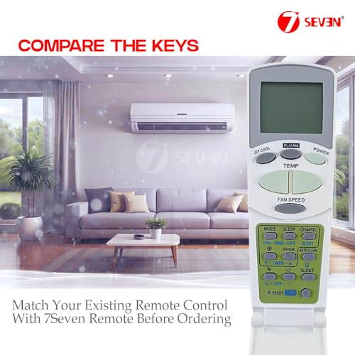 Image of 7SEVEN Compatible AC Remote Control for LG Split and Window Air Conditioner, Match Keys Exactly with Original 16A AC Remote Before Placing Order