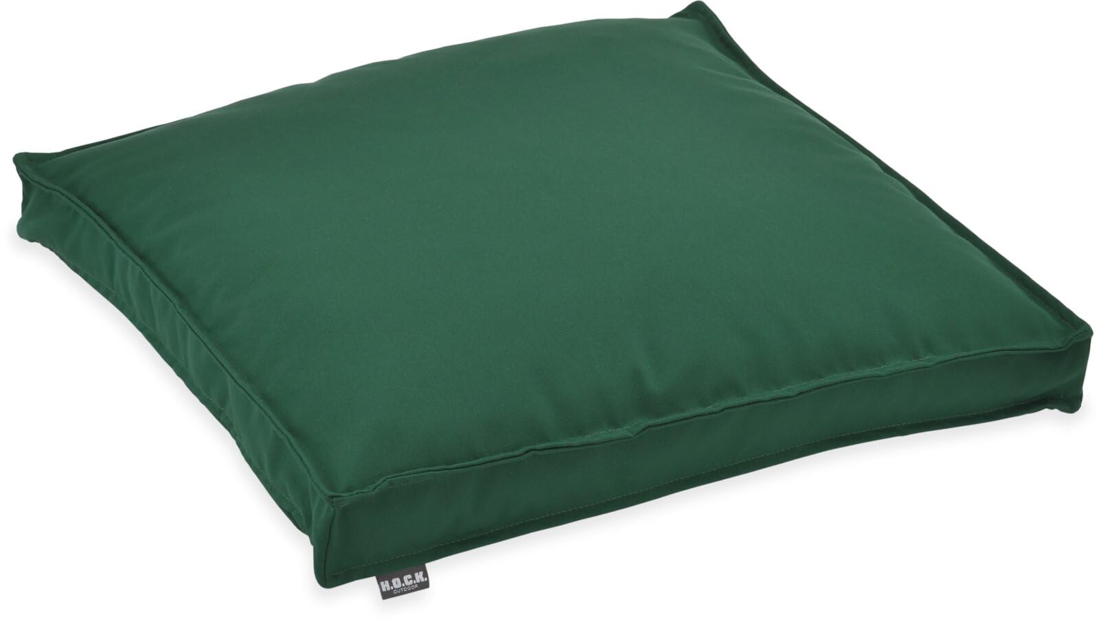 H.O.C.K. Sitzkissen Outdoor Stuhlkissen Classic Uni – UV-beständig, wasserabweisend, Fleckschutz – Garten Terrasse Balkon (50x50x5cm, Tannengrün)