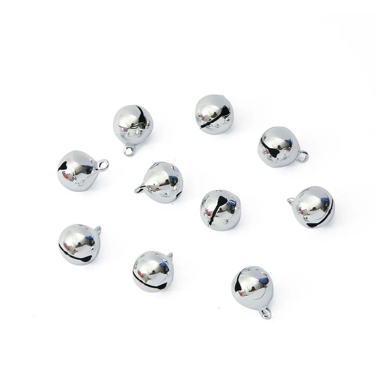 Christmas Bells 40pcs 14mm Iron Metal Beads Jingle Bells Christmas Decoration Pendants for Christmas Decor