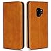 Produktbild Copmob Samsung Galaxy S9 hülle,Premium Flip Leder Geldbörse mit weichem TPU-Shock Absorption,[3 Kartensteckplatz][Ständerfunktion][Magnetschnalle] für Samsung S9 - Hellbraun