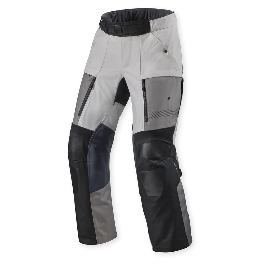 Revit Sand 5 H2O wodoodporne motocyklowe spodnie tekstylne, srebrny/czarny, Long XL