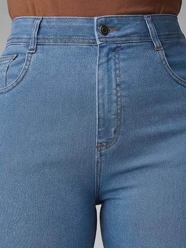 Image of Miss Chase A+ Women's Bootcut High Rise Regular Length Stretchable Denim Jeans