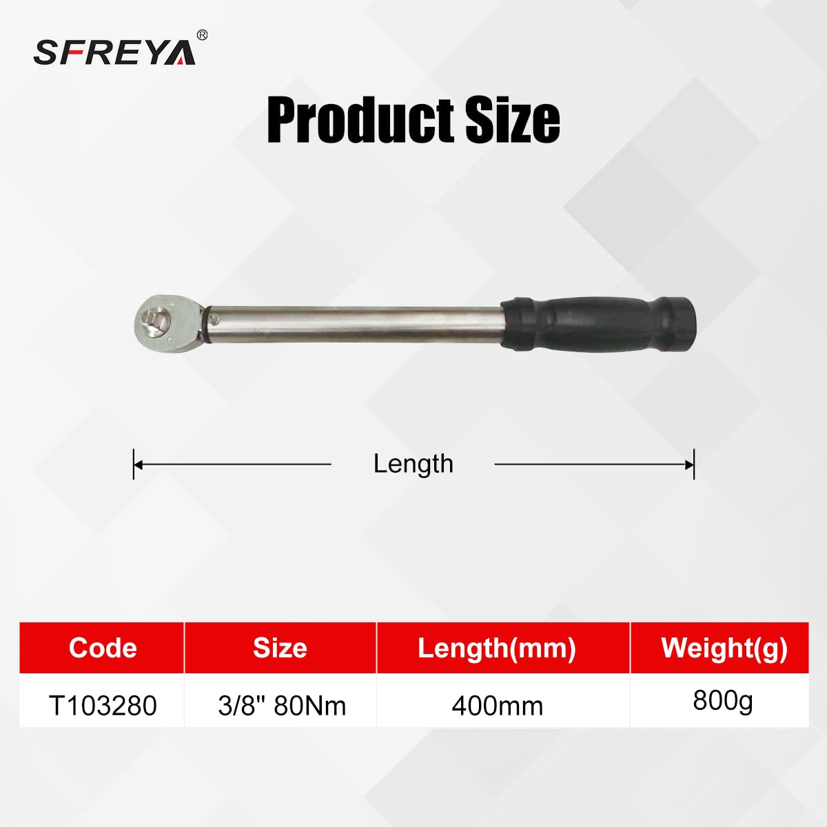 SFREYA Titanium Torque Wrench, MRI Non-magnetic Tools, Light Weight, High Strength, Anti-corrosion, Durable, Drop-forged, Industrial Grade, T1032