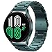Produktbild SUNDAREE Kompatibel mit Galaxy Watch 4 5 Armband,Grün Edelstahl Metall Ersatz Watch Band Strap Uhrenarmband für Samsung Galaxy Watch 5 4 40MM 44MM SM-R870/Watch 4 Classic 42MM 46MM/Watch 5 Pro 45MM