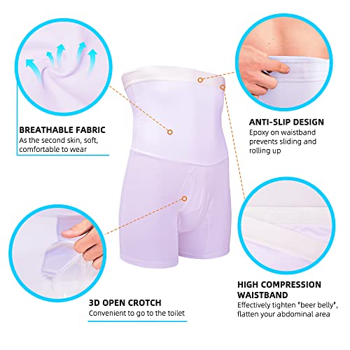 KOCLES Men Tummy Control Shorts High Waist Slimming Body Shaper Compression Shapewear Belly Girdle Underwear Boxer Briefs2