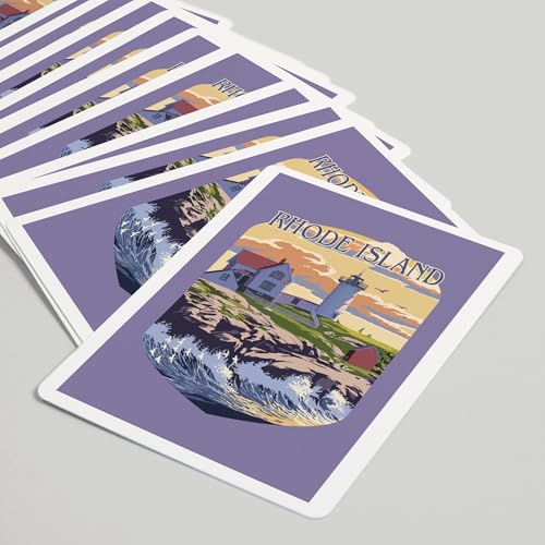 Baraja de 52 naipes poker Rhode Island con faro miniatura 5
