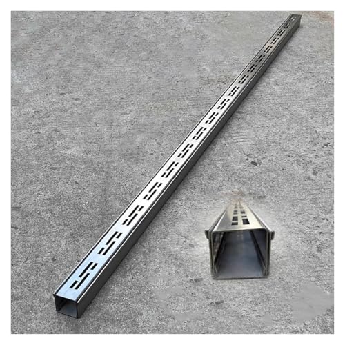 Filtros Lineales De Acero Inoxidable Para Canaletas - Rejilla De Drenaje De Zanja Delgada De 5 Cm De Ancho Para Patio, Garaje, Terraza Y Jardín - Sist(1 Pieza - Ancho X Alto 2 X 1 1/5 Pulgadas)