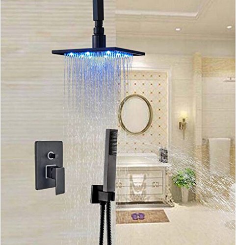 Ensemble de douche LED de luxe Gowe avec mitigeur encastré 3 voies