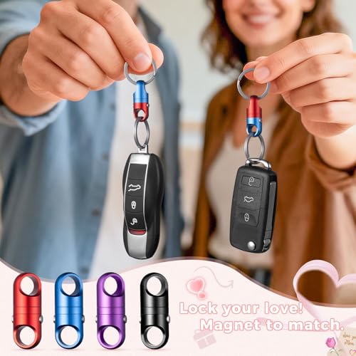 Image of FEGVE Strong Magnet Quick Release Keychain Connector | Anti-fall,Double-Pin Lock Mechanism,360 Rotatable,One-handed Operation