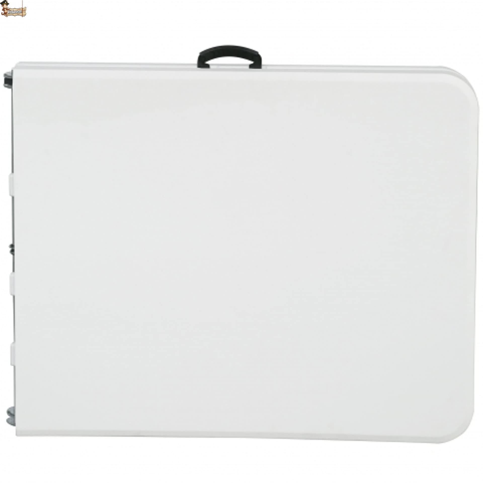 BricoLoco.com Mesa Plegable Comedor Camping, jardín, terraza, Catering. 2,4 MTS. Capacidad hasta 12 comensales. Estructura en Acero. Asa Transporte. (Largo 2,4 MTS.)