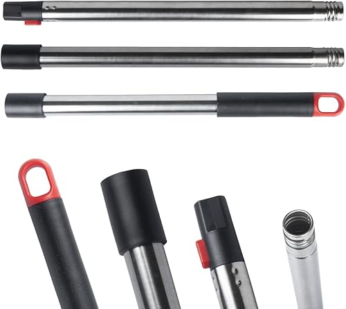 Miniatura 9 de Escoba de 14 escobas y mango de acero inoxidable de 55 pulgadas para piso, vidrio, garaje, ventana, suelo de ducha, baño, cocina, pared, azulejos