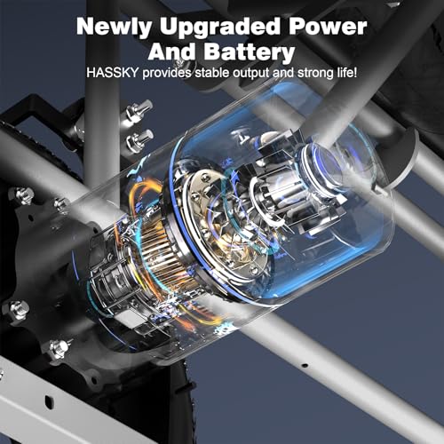 Image of [2025 Upgrade] Hassky Electric Wheelchair for Adults Foldable, 15 Miles Range Motorized Wheelchair, All Terrain Power Wheelchairs for Seniors Supports Up to 350 lbs White
