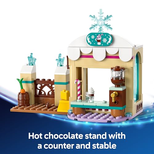 LEGO ǀ Disney La Reine des neiges L’Aventure en traîneau d’Anna - Jouet de Construction pour Filles dès 4 Ans - Stand de Chocolat Chaud avec Mini-poupée de Kristoff et Figurines d’Olaf et Sven 43256