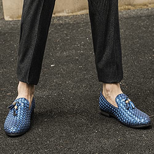 Image of Meijiana Mens Loafers Wedding Dress Shoes Slip-On Loafers for Men Tuxedo Suit Shoes