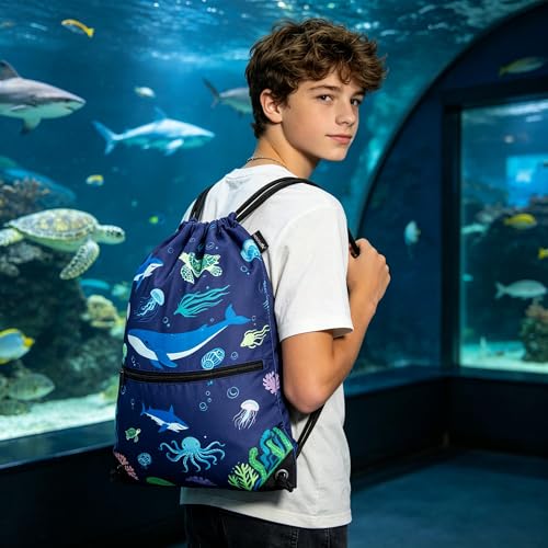 Image of HOLYLUCK Drawstring Backpack Bag Sport Gym Sackpack