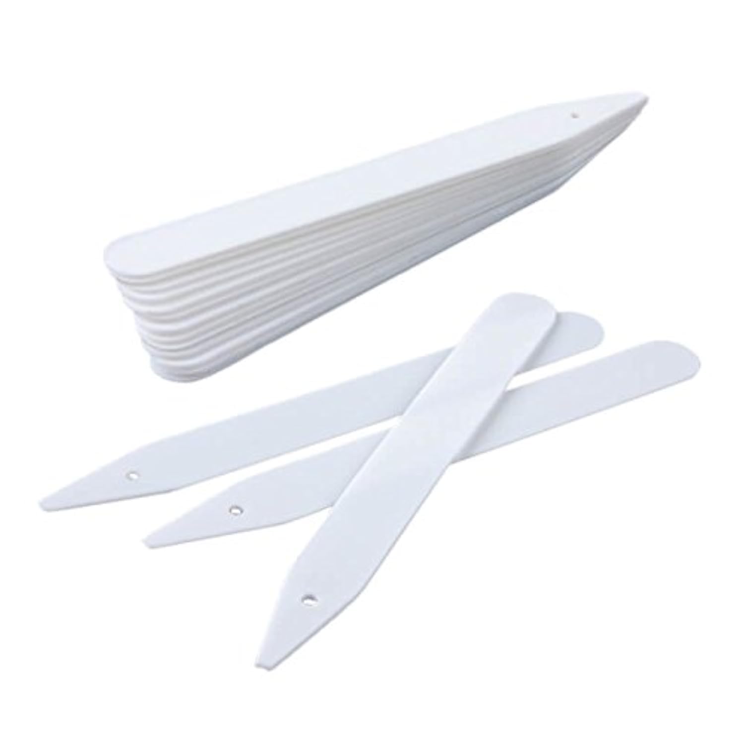 KINGLAKE 100 Pcs 4.7 Inch Thick Plastic Plant Labels - Garden Stakes with Waterproof Plant Identification Tags for Seedling, Vegetable White