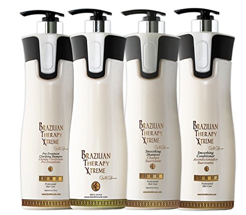 Keratin Cure Brazilian Therapy Xtreme BTX Complex Miracle Protein Keratin Treatment Enhanced Formula for Blonde, Thin, Fragile Hair, Straighten Smooths ,Moisturizer Kit (4oc 960ml/32oz)