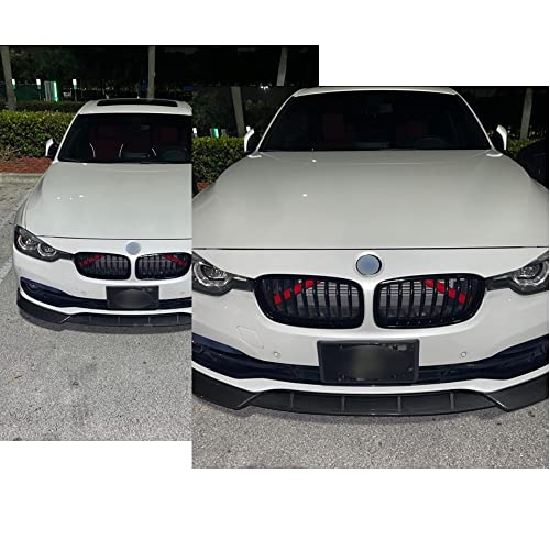 Image of SANRILY For BMW Grille Stripes Accessories Premium Grille Inserts Trims for BMW X4 G02, X3 F25 /G01, X5 G05 2018-2021 Grill Inserts-Red
