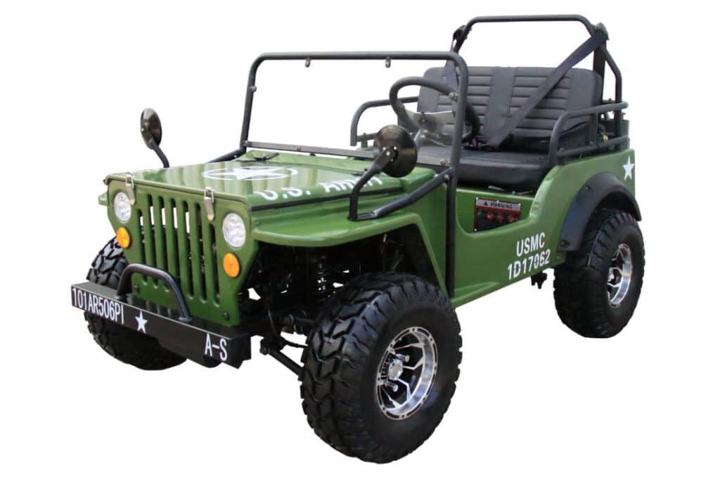 125CC Army Vehicle Off-Road Deluxe Version Original Grill 4-Stroke 3-Speed SEMI Automatic