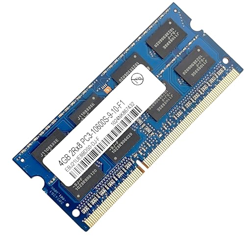 Memoria RAM de 4GB DDR3 SODIMM 2Rx8, 4 GB, 1333 MHz, PC3-10600S, 204 Pines 1.5V para Ordenador computadora Portátil Notebook Laptop 51CH040_4GB