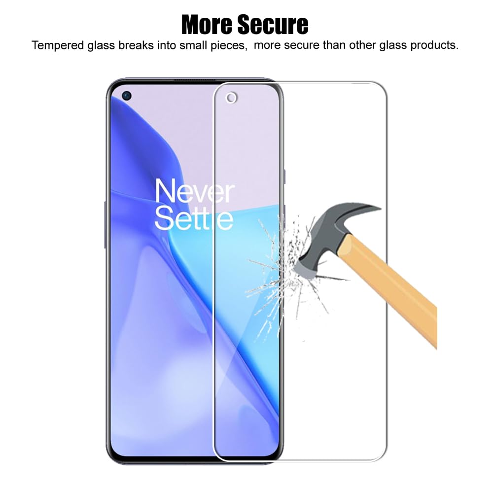 Protector de pantalla de vidrio templado para OnePlus 9 5G (6.5 pulgadas) (3 unidades) y 3 protectores de lente de cámara, dureza 9H, 2.5D, antiarañazos, transparente HD (3+3)